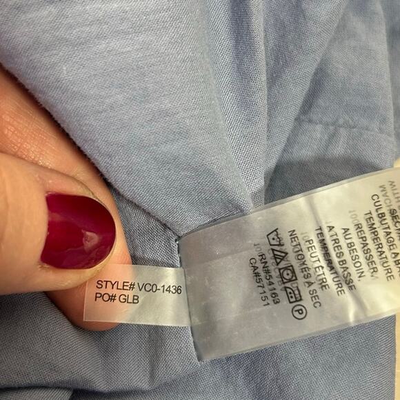 Vince Camuto Women's Off the Shoulder Eyelet Shift Dress Embroidered Hem SZ 14W - Picture 13 of 15